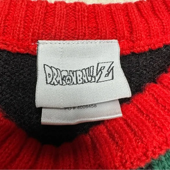 Dragon Ball Z Holiday Sweater Red/Green/White/Black Size 6 - Picture 5 of 16